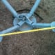 Dimensions between the lifting arms are shown here, being 3 feet on center.