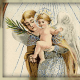 Free vintage Christmas angel clip art: Angel with baby Jesus