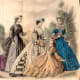 June 1864: Victorian womens and girls dress fashions