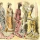 June 1877: assorted Victorian womens summer fashions