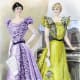 Spring 1897: lavender and yellow Victorian dresses