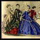 1867: assorted Victorian womens dresses from Godeys