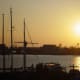 Sunset over Taylor's Creek. The Ghost Ship Queen Ann's Revenge is seen in this area.