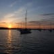 Sunset over Taylor's Creek. The Ghost Ship Queen Ann's Revenge is seen in this area.