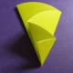 You will need to fold all eight circles to complete the rosette.