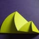Turn it over. This is your finished zig zag cone.