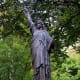 The rather small Statue of Liberty in the Jardin du Luxembourg - the very first bronze model of the famed American icon