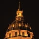 The Church of St Louis at Les Invalides is a beautiful sight after sunset when the dome is brightly illuminated.