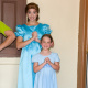 My little Wendy posed next to Wendy at Disney World. Disney usually goes for the fancier and brighter fabrics, choosing to clothe Wendy in a bright blue shiny satin or polyester blend, while I tend to go for authenticity and comfort.