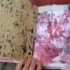 Printed with foam alphabet stamp, flip-flop stamp and random painting.