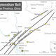 The different faults along the Longmenshan belt