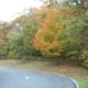 Parking lot of the Linn Cove Viaduct Visitor Center, next to the Tanawha Trail entrance.