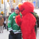 Cartoon characters were available in Times Square for personal photos.