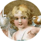 Free vintage Valentine's Day angel clip art
