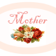 Peach Mother's Day scrapbook embellishment "Mother"