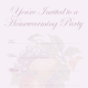 Purple vintage fruit housewarming invitation