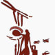 Honey seeker depicted on 8000 year old cave painting. At Araña Caves in Spain.