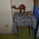 A simply TV tray, covered