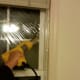 Use the heat gun to tightly fit the plastic shrink wrap to the window / window space.