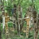 Carved Korean poles appear in this photo set. Korean Jangseung poles in historical folk village at Yongin in Gyeonggi-do.