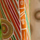 Close-up of a coffin pole.