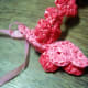 WIP 4 - Work the next heart on the other side of the chain to have an alternate colored hearts.