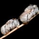 F. Colletidae: These white bees are holding onto their perch with their mouth parts.