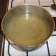 Beef broth with bones and vegetables removed