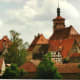View from city wall in Rothenburg