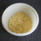 Butter and flour are rubbed to breadcrumb consistency
