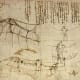 Aerodynamics. His desire to fly showed through from his numerous detailed drawings of birds and bats flying. He even includes plans that would allow for humans to fly...and they actually work!