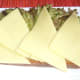 Sliced Graubrot with lettuce and Gouda cheese.