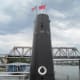 On deck of the USS Razorback 394, the AR River, the Maritime Museum, and the Junction Bridge August 2 2012