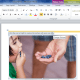 When you click a picture a small 'header' will appear with an icon that allows you to add your own picture.