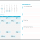 Microsoft Excel template: Student weekly planning calendar (any year, Mon-Sun). Changing the dates on the Assignments highlights the relevant dates in the mini calendar.