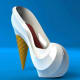 Ice- cream heels not for consumption.