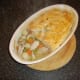 Portioning the chicken and mushroom pie