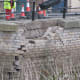 Large cavity; concrete back-filling done before dismantling could start