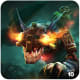 DOTA 2 Slark with flaming eyes.