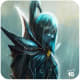 DOTA 2 Phantom Assassin soaked in the rain.