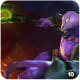 DOTA 2 Faceless Void in battle.