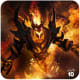DOTA 2 Shadow Fiend in flame.