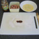 Pickle is spread in the centre of the pastry oval
