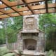 stone fireplace with raise hearth