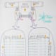 Diagram for back bodice's finish