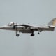 A USMC AV-8B hovers at an Andrews AFB, Joint Service Open House.