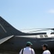 The rear fuselage of a USMC AV-8B Harrier II, Bu Number 164562, Joint Base Andrews, May 2012.