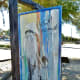 Other side of the painted door