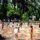 Having some fun in Gateway Fountain