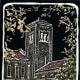 Hand-colored version of this linocut
